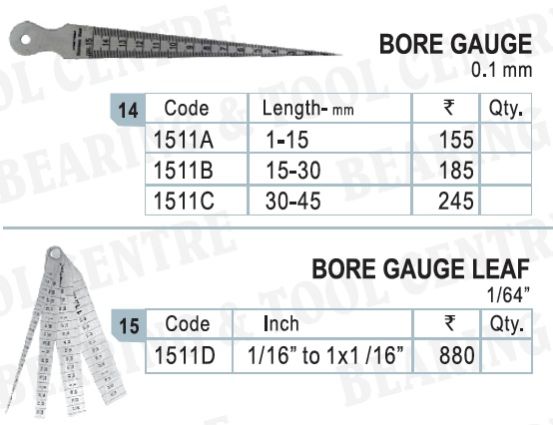 Kristeel Bore Gauge / Bore Gauge Leaf