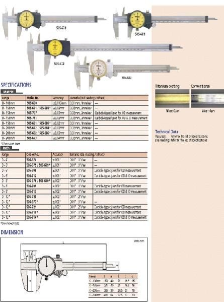 Mitutoyo Dial Vernier Caliper Least Count 0.01 MM