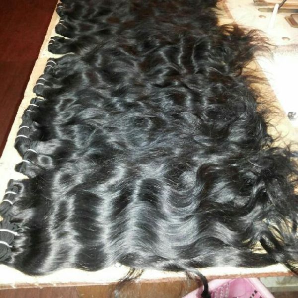 Machine weft hair