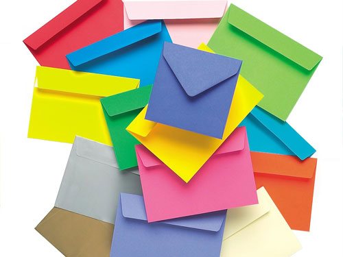 Coloured Envelopes, Pattern : Plain