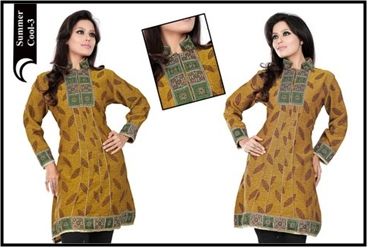 Cotton Jequard Kurtis