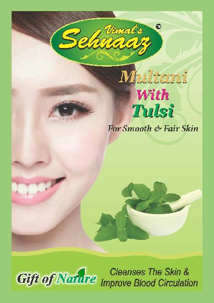 Organic Tulsi Multani Skin Powder, for Confectioneries, Soups, Clinical, Personal, Color : Green