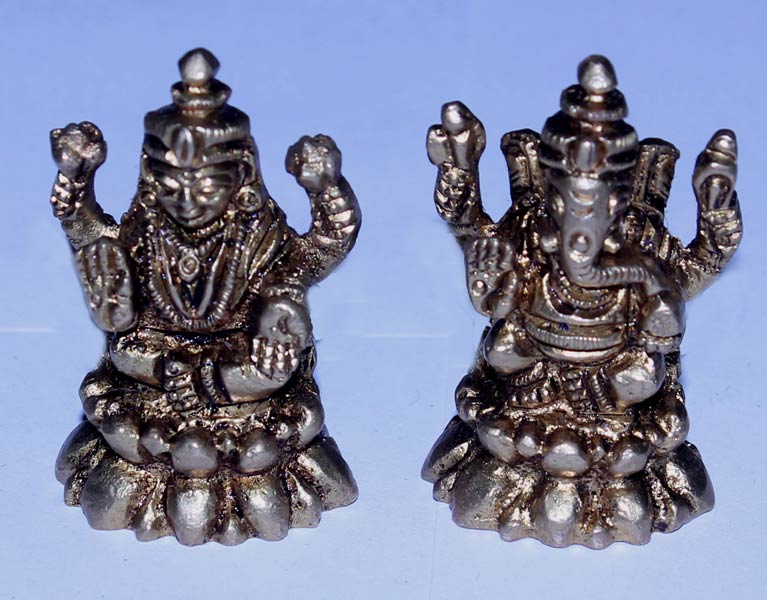 Brass Lakshmi Ganesh Statue