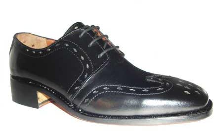 Mens Black Leather Shoes : MBLS-03