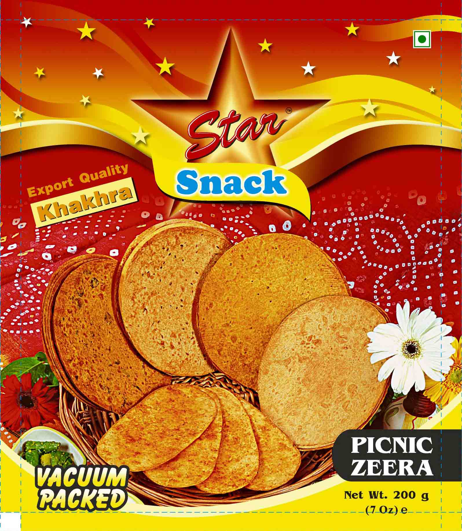 Picnic Zeera Khakhra, Packaging Type : 200 grams