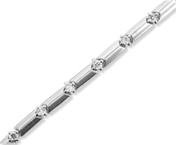 Cubic Zirconia Silver Bracelets - Ad-253