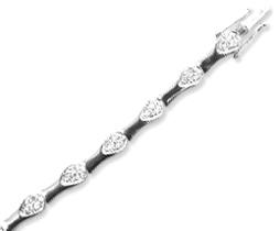Cubic Zirconia Silver Bracelets - Br-1003