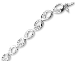 Cubic Zirconia Silver Bracelets - BR-1006
