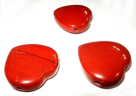 Red Jasper Heart Pendants