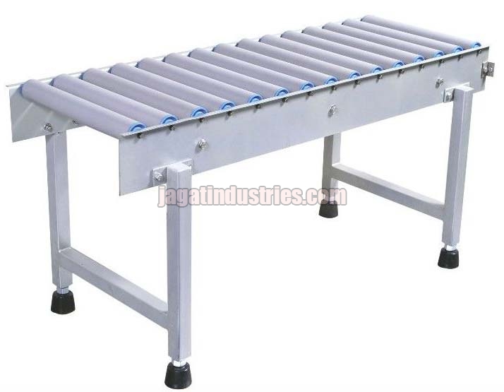 Semi Automatic Gravity Roller Conveyor, Color : Metallic