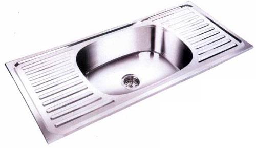 Single Bowl Kitchen Sink with Double Drain Board