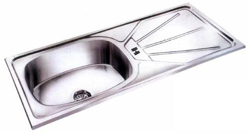 Single Bowl Kitchen Sink with Drip Tray