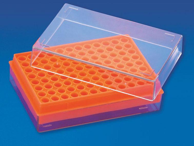Polycarbonate / Polypropylene PCR Tube Rack, for Chemical Laboratory, Color : Orange