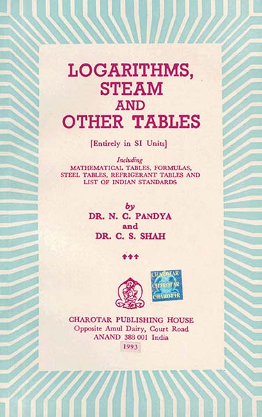 Logarithms Steam And Other Tables book, Paper Type : Four color Jacket Cover