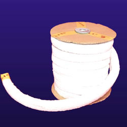 Plain Ceramic Fiber Braided Rope, Color : White