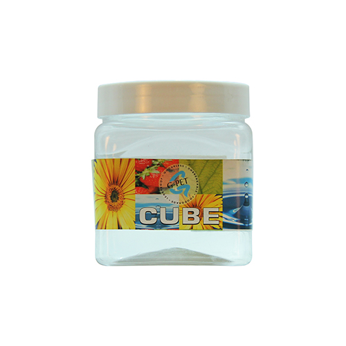 Cube jar plastic cap 500ml