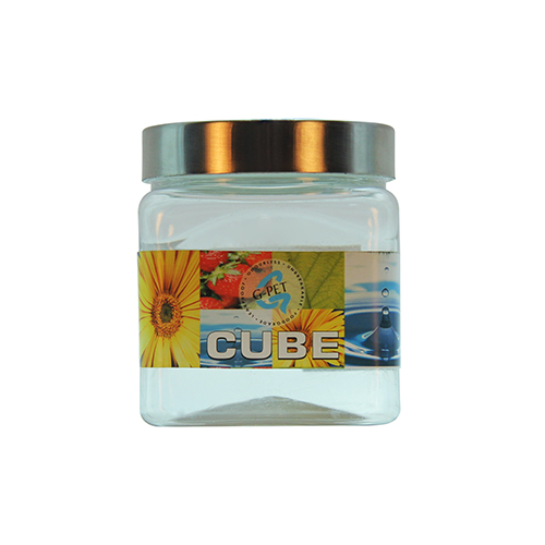 Cube jar steel cap 500ml