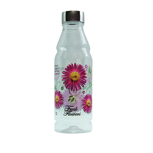 Rose Bottle Pink 1000ml Steel Cap