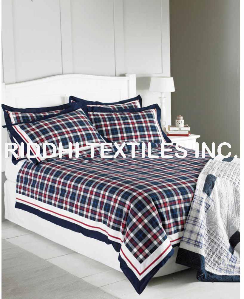 Tartan Plaid Cotton Bed Cover