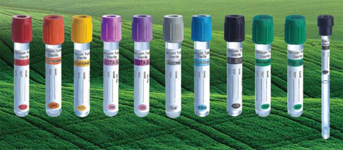 Vacuum blood collection tubes