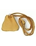 Small Gold Buckskin Medicine Bag (No Fringe)