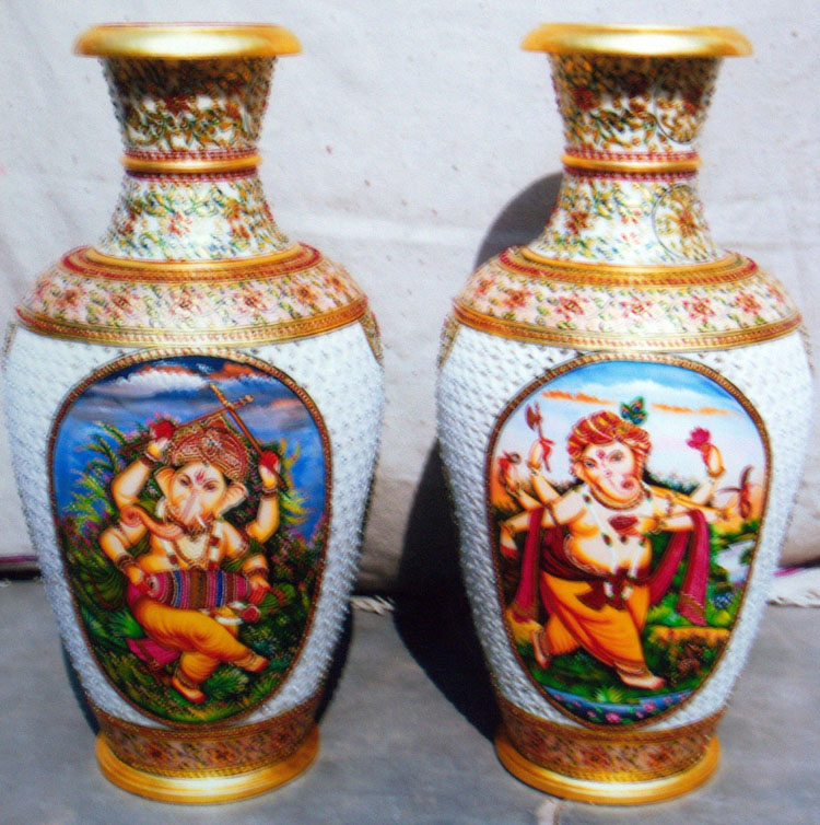 Marble Vase Pair