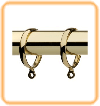 Brass Pole and Curtain Ring