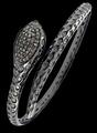 Black Diamond Snake Bangle Bracelet
