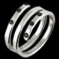 Black Diamond Spiral Ring