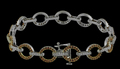 Cognac Diamond Circle Link Bracelet