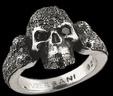 Pave Black Diamond Skull Ring