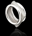 Silver Ring Stackers Square