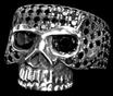 Skull Ring Black Diamonds