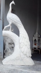 Marble Peacock Statue