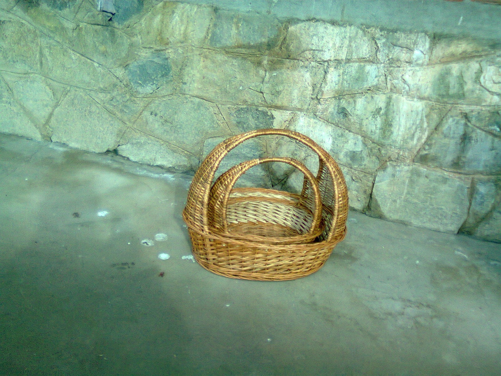 willow wicker dustbin basket