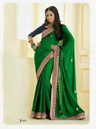 Exclusive Fashionable Designer Attractive Embroidered Party Wear Saree