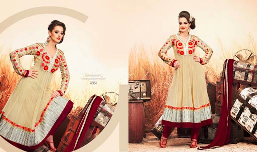 Fashionable Sassy Look Attractive Embroidered Wedding Salwar Kameez