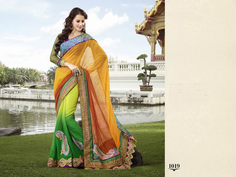 Party Wear Embroidered Saree