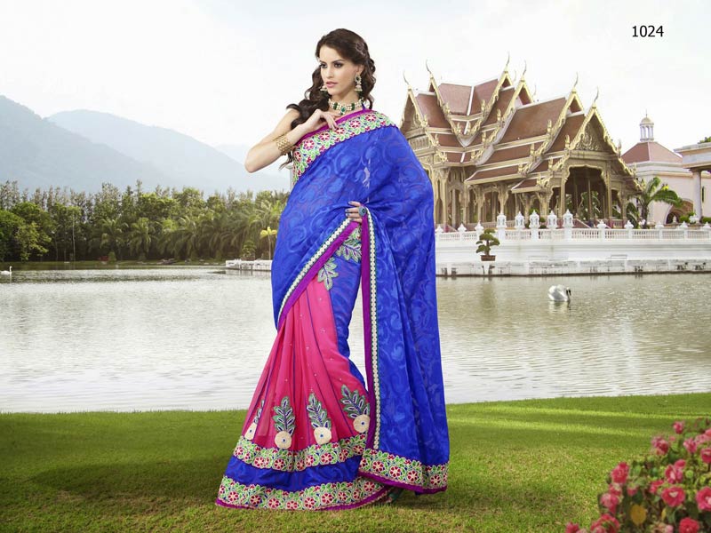 Party Wear Embroidered Saree