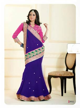 Royal Look Indian Designer Attractive Bollywood Style Witty Saree/sari