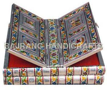 Silver Meenakari Quran Box