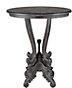 Merle Oval End Table In Black