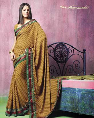 Faux Crepe Sarees