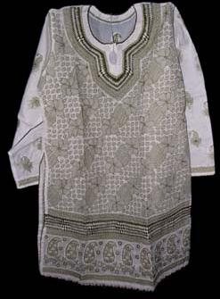 Embroidered cotton chiken ladis kurti