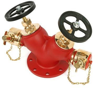 Double Headed Fire Hydrant Valve, Color : Red