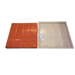 Square Designer Chequered Tiles Moulds