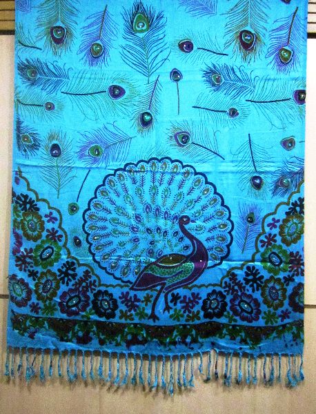 Diamond printed viscose printed shawls, Size : 70x180 cm