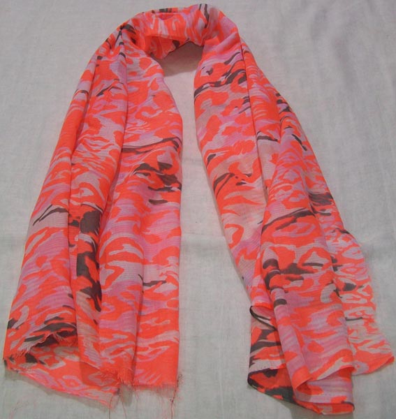 Fashionable Neon Printed Scarves
