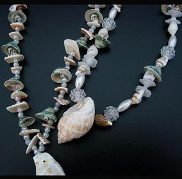 Polished Shell Necklace, Style : Antique