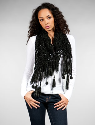 Hand crocheted Cotton Crochet Scarf, Size : 6 inch width 70 inch Length